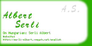 albert serli business card